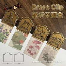 Brass Travel Clip Metal Letter Clip Ticket Folder